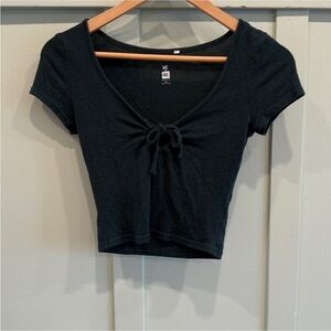 🌟 PacSun “Me to We” Tie-Front Keyhole Cropped Tee | Women’s XS